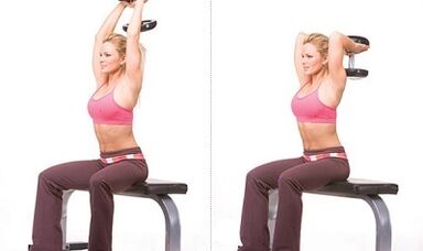 Flexion and extension of arms for weight loss